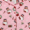Hello Kitty Holiday All-Over Print Women's Button-Down Shirt And Pants Traditional 2-Piece Pajama Set - 2 of 4