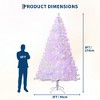 Jojoka Pre-Lit White Christmas Tree, Artificial Xmas Tree, Holiday Party Decoration for Home Office with Warm White Lights, Foldable Base - 2 of 4