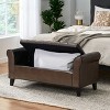 Sapphtopaz Storage Ottoman with Armrests and Button Tufting Trim Upholstered Bedside Bench Modern Foot Stool for Bedroom, Living Room - 3 of 4