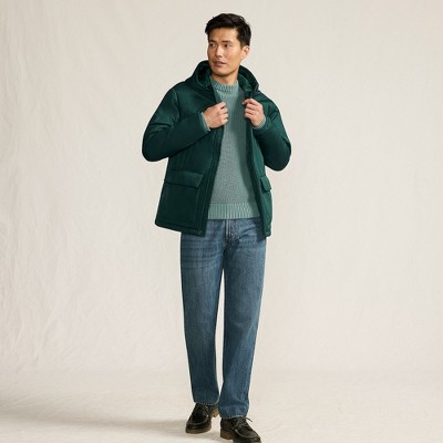 Lands' End Men's FeatherFree Insulated Hooded Jacket - Large - Deep Pine — фото 3