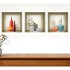 HomeRoots Set of Three Len Faux Niche 3D Peel and Stick Wall Decals - 2 of 3