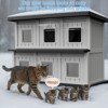 MooxvMoo 2 Story Waterproof Cat House for Outdoor Cats for Feral Cats£¬Cat Shelter, Clean and Assemble Easily,for Multiple Cats - 2 of 4