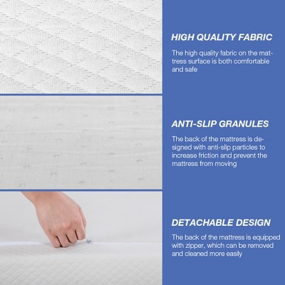 8-Inch White Gel Memory Foam Mattress for Cool Sleep