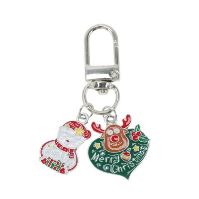 Unique Bargains Christmas Keychain Lobster Clasp Zinc Alloy Multi-colored 1 Pc