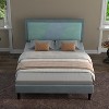 Coucheta Full Size Bed Frame, Tufted Platform Bed Frame with Adjustable Height Headboard, Velvet Mix Color Upholstered Bed Frame - 3 of 4