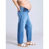 Women's Under the Belly Barrel Leg Maternity Jeans | Motherhood Maternity - 3 of 4