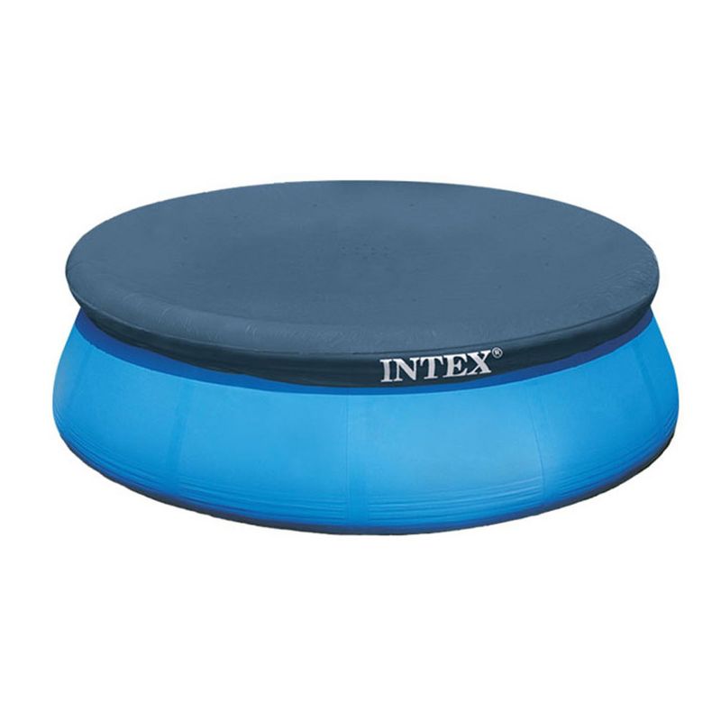 Intex Easy Set 8 Foot x 30 Inch Inflatable Round Above Ground Outdoor Backyard Swimming Pool with Protective Round Vinyl Pool Cover, 2 of 7