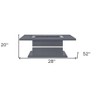 HomeRoots 52" Dark Gray Wood And Faux Crystal Pedestal Coffee Table - 3 of 4