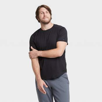 Men\'s Short Sleeve Performance - Black T-shirt Target : All In S Motion™