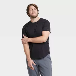 Men's Short Sleeve Soft Stretch T-Shirt - All in Motion™ Black XXL