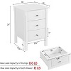 Modern Night Stand with 3 Drawer Large Storage Space, Multifunctional End Table Bedside Table, Bedroom Furniture - 2 of 4