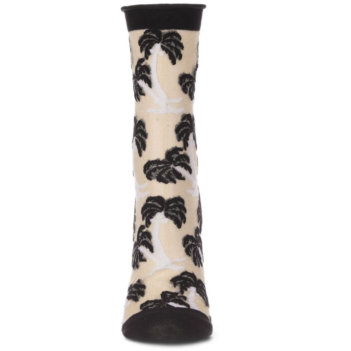 Memoi Palm Tree Sheer Women's Ankle Socks - thumbnail 5