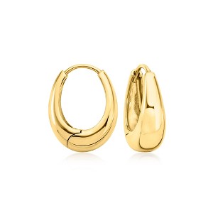 Ross-Simons 18kt Gold Over Sterling Oval Hoop Earrings - 1 of 4
