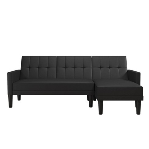Hadley Small Space Sectional Sofa Futon, Sectional Sofas Small Spaces