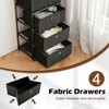 Resenkos 4-Drawer Fabric Storage Tower,Wooden Top + Durable Metal Frame, for Bedrooms, Living Rooms & Entryway Storage, Rustic Brown & - 2 of 4