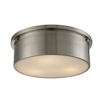 Elk Home Simpson 3 - Light Flush Mount in  Brushed Nickel