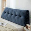 Bekrvio 39”/59”/79” Large Bolster Triangular Headboard Wedge w/2 Neck Roll Pillows Reading Pillows - 4 of 4