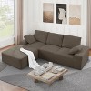 EMPIRE DIGLABS L-Shaped Cloud Sectional Sofa with Deep Seat,No Assembly Required,Modular Couches Sleeper for Living Room,Bedroom,Apartment,BROWN - 4 of 4