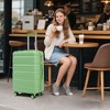 ChicFurnit Luggage 3 Piece ABS Spinner Wheel Luggage with Combination Lock for Travel, Green, 19.88"*11.81"*30.31" - 2 of 4