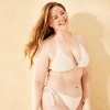 Women's Crochet Triangle Bikini Top - Shade & Shore™ Cream - 4 of 4