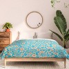 Deny Designs Maritza Lisa Tropical Blooms Pattern Blue Comforter and Sham Set - 3 of 4