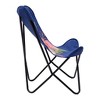 HomeRoots 26" Blue And Black Tropical Butterfly Chair - 3 of 4
