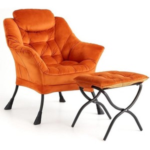 Lazy Chair with Ottoman, Modern Lounge Accent Chair, Leisure Sofa Armchair with Footrest, Reading Armchair with Side Pocket for Living Room, Bedroom - 1 of 1