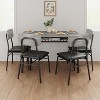 5-Piece Dining Table Set for 4, Wood Kitchen Table with Storage Rack, Upholstered Chairs of 4, Dining Room Set for Small Space, Apartment - 2 of 3