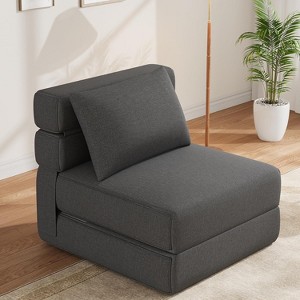 Convertible Folding Sofa Bed Chair with Pillow, Memory Foam Sleeper Couch, No Assembly Needed - 1 of 4