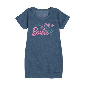 - Barbie - Easter Graphic Short Sleeve Fleece Dress - 1 of 3