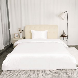 PiccoCasa Polyester Solid Color Reversible 2 Pcs 1 Duvet Cover and 1 Pillow Case - 1 of 4