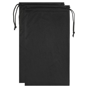 Unique Bargains Soft Microfiber Protective Drawstring Snowboard Skiing Goggle Bags Black - 1 of 4