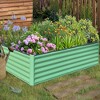 NAYSAYE Galvanized Raised Garden Bed Large Outdoor Metal Planter Box for Vegetables Fruits and Flowers, Green, 70.87"*35.43"*17.72" - 2 of 4