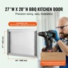 VEVOR BBQ Access Door, 27W x 20H Inch Single Outdoor Kitchen Door, Stainless Steel Flush Mount Door, Wall Vertical Door with Handle, Silver - 3 of 4