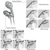Whizmax 5" Premium Pressure 3-Way Rainfall Combo-Enjoy Luxurious Rain Showerhead and 5-Setting Hand Held Shower Separately or Together - 4 of 4