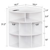 VECELO 3-Tier Corner Cabinet Cube Bookshelf, Wooden 8 Cubby Bookshelf for Small Space, Black/Brown/White/Gray - 3 of 4