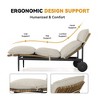 HAPPATIO Patio Chaise Lounge Set, Wicker Lounge Chairs with Aluminum Frame, Removable Cushion - 3 of 4