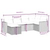 vidaXL 6 Piece Patio Sofa Set with Cushions Brown and Cream Poly Rattan - Without Storage 6 Items - 4 of 4