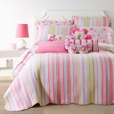 Pink Butterfly Twin Polyester Microfiber Sheet Set