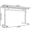 INFURNIC Desks Adjustable Standing Desk with Crank for Easy to Assemble Sturdy and Durable Multi Purpose, White, 47.24"*23.62"*35.43" - 4 of 4