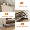 Wooden Shoe Cabinet with 2 Flip Drawers, Home Shoe Organizer, Shoe Rack with Adjustable Shelf, for Entryway, Hallway, Living Room - 3 of 4