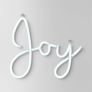 LED Battery Operated Neon Joy Hangable Sign White - Wondershop™ - 1 of 4