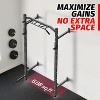 1600LB Wall Mounted Power Rack, Commercial Squat Rack for Home Gym with Multi-Grip Pull Up Bar, j-Cups & Landmine Attachment for Home and Garage Gym - 2 of 4