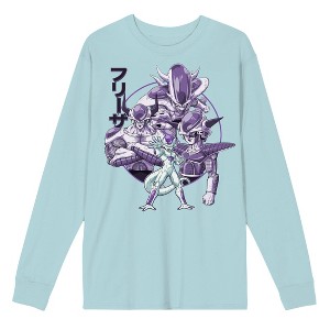Dragon Ball Z Anime Cartoon Characters Men's Celadon Crew Neck Long Sleeve Shirt - 1 of 2