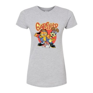 Women's - Garfield - Garfield And Odie Logo Fitted Graphic T-Shirt - 1 of 3