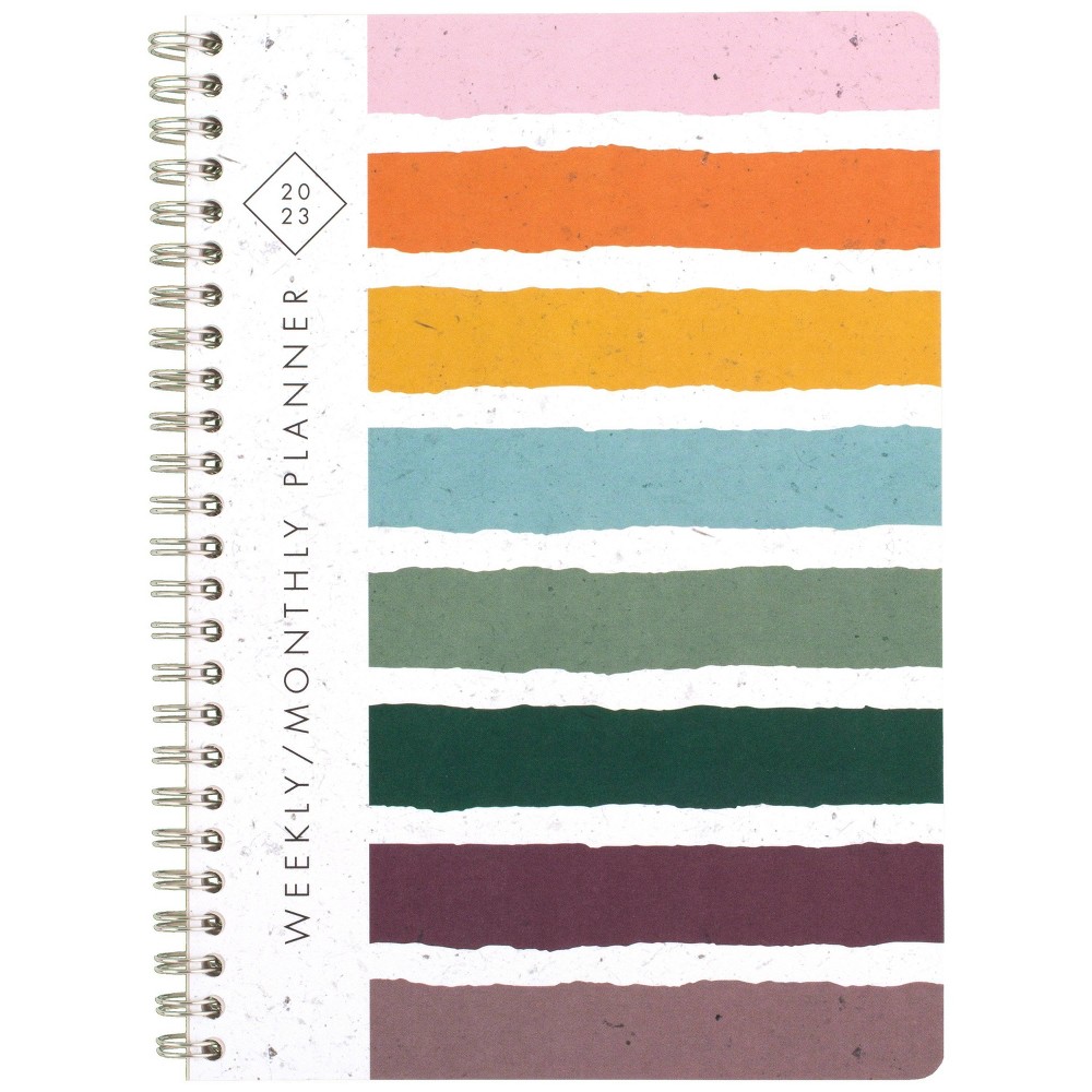 2023 Planner Weekly/Monthly 6"x8.5" Greenpath Stripe - Cambridge