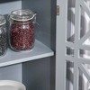 Sideboard Buffet Cabinet, Kitchen Storage Cabinet, Accent Cabinet with Double Fretwork Doors and Metal Handles for Living Room, Gray - 3 of 4