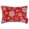 12"x18" 'Let it Snow' Lumbar Throw Pillow Red - Pillow Perfect - 2 of 4