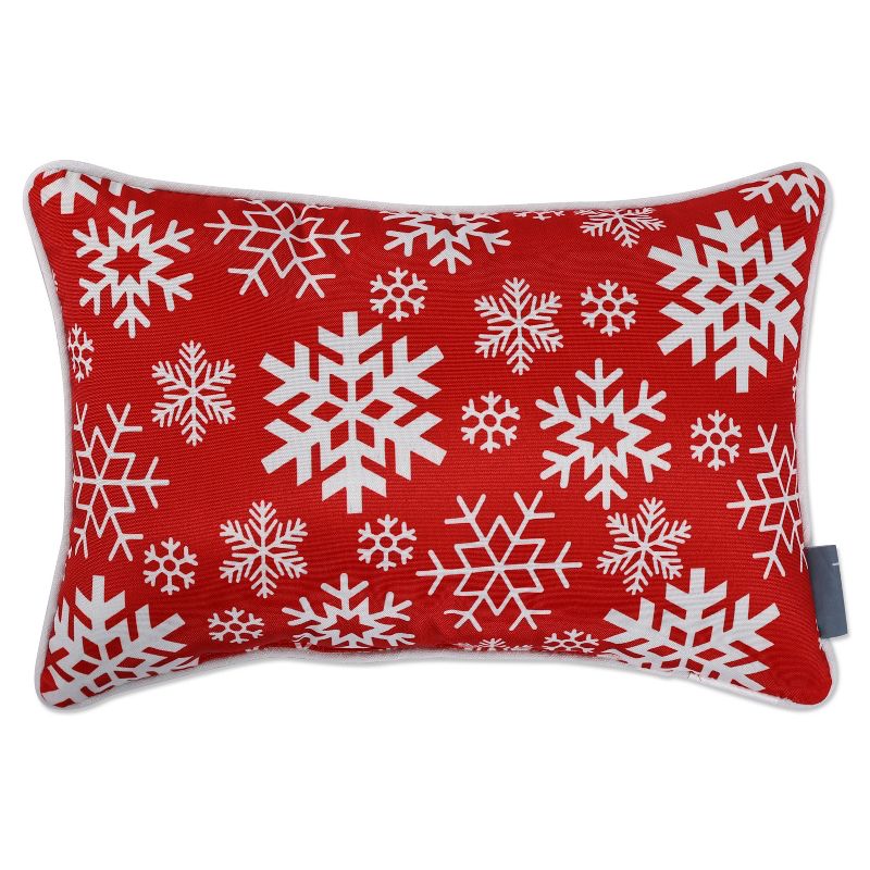 12&#34;x18&#34; &#39;Let it Snow&#39; Lumbar Throw Pillow Red - Pillow Perfect, 3 of 7