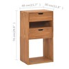 vidaXL Storage Cabinet 15.7"x11.8"x29.9" Solid Teak Wood - 4 of 4